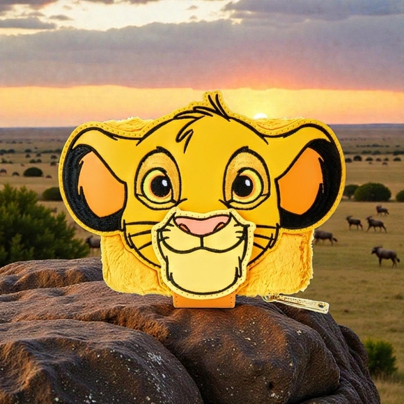 Loungefly Disney  Lion King Simba & Nala Floral Mini Backpack,Wallet,Mirror&PEN! - Picture 8 of 17